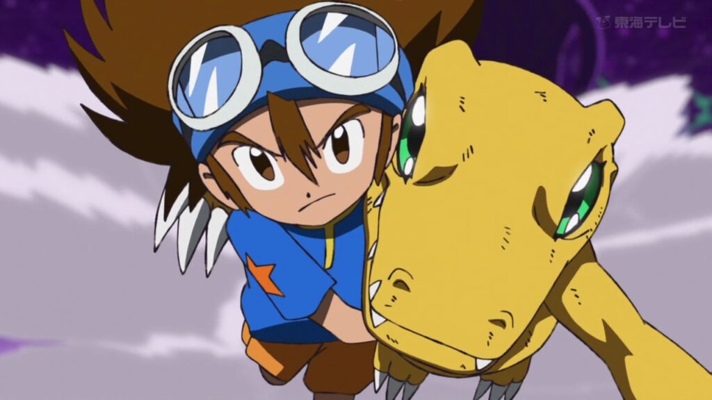 Taichi e Agumon de Digimon Adventure 2020