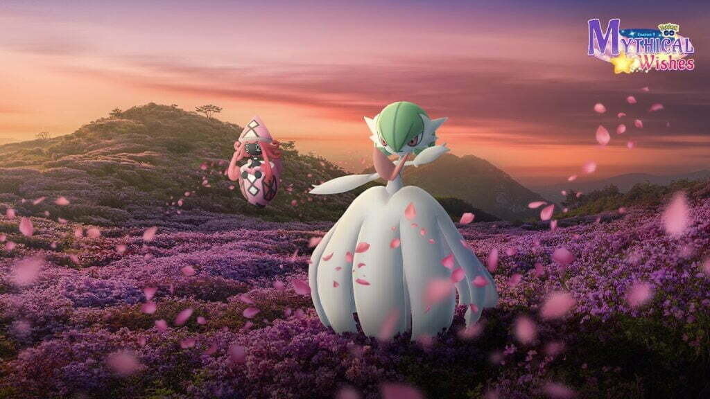 Mega Gardenvoir e Tapu Lele em evento de Pokémon GO